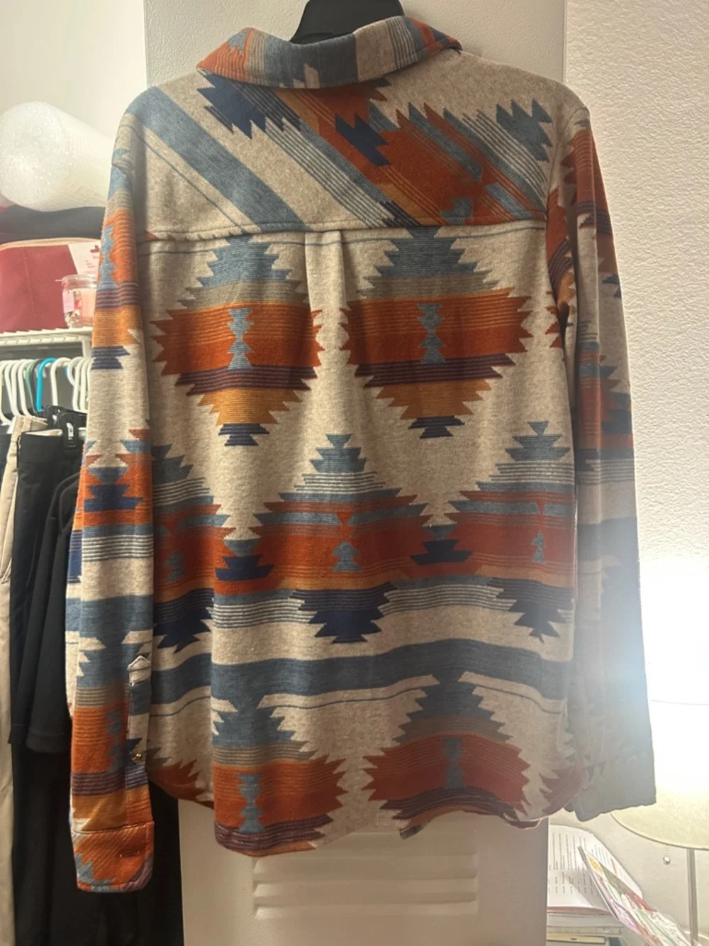 Aztec print shacket/button down - Picture 4 of 4